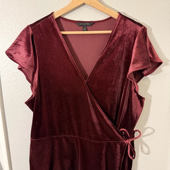 Banana Republic Tops - Banana Republic Velvet Wrap Top with Flutter Sleeves
